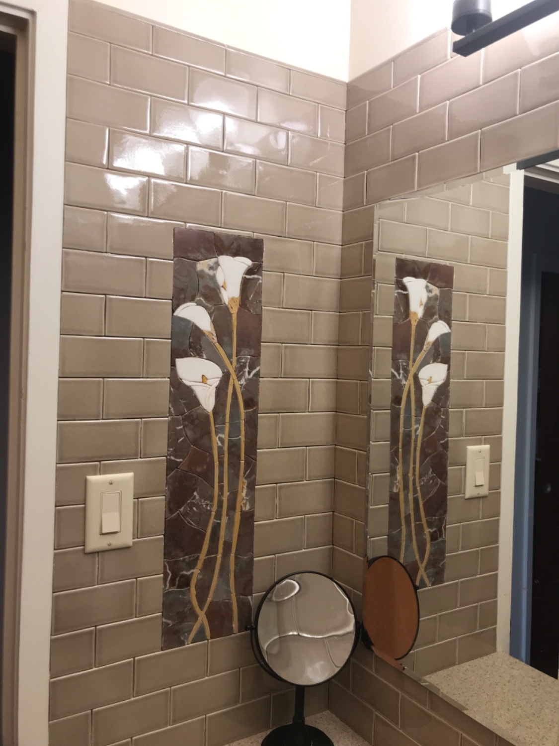 Mosaic Wall Art - Calla Lillies