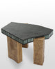 Handcrafted Mosaic Wood Side Table - Luxe Statement Piece