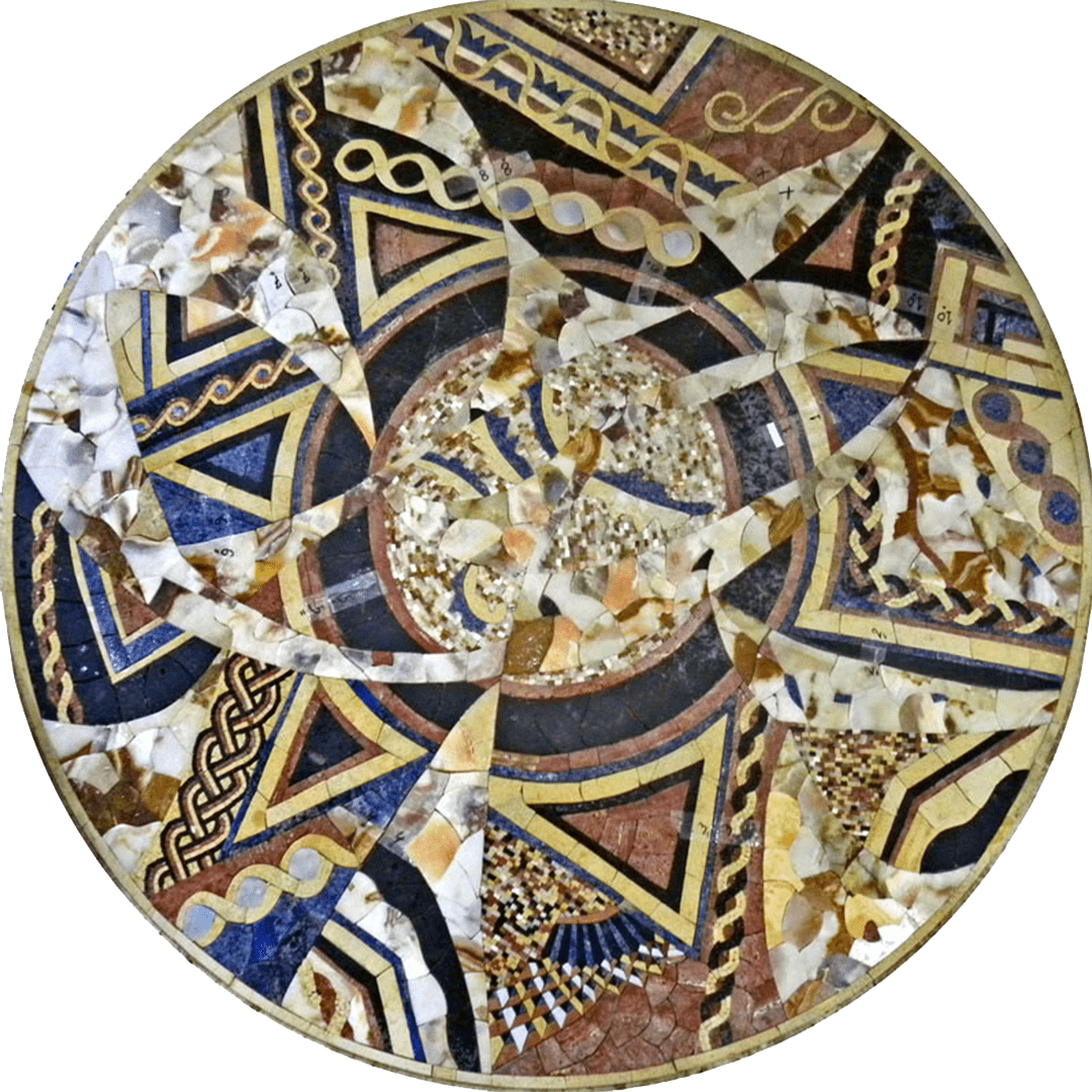 Kolaz - Abstract Waterjet Mosaic Medallion