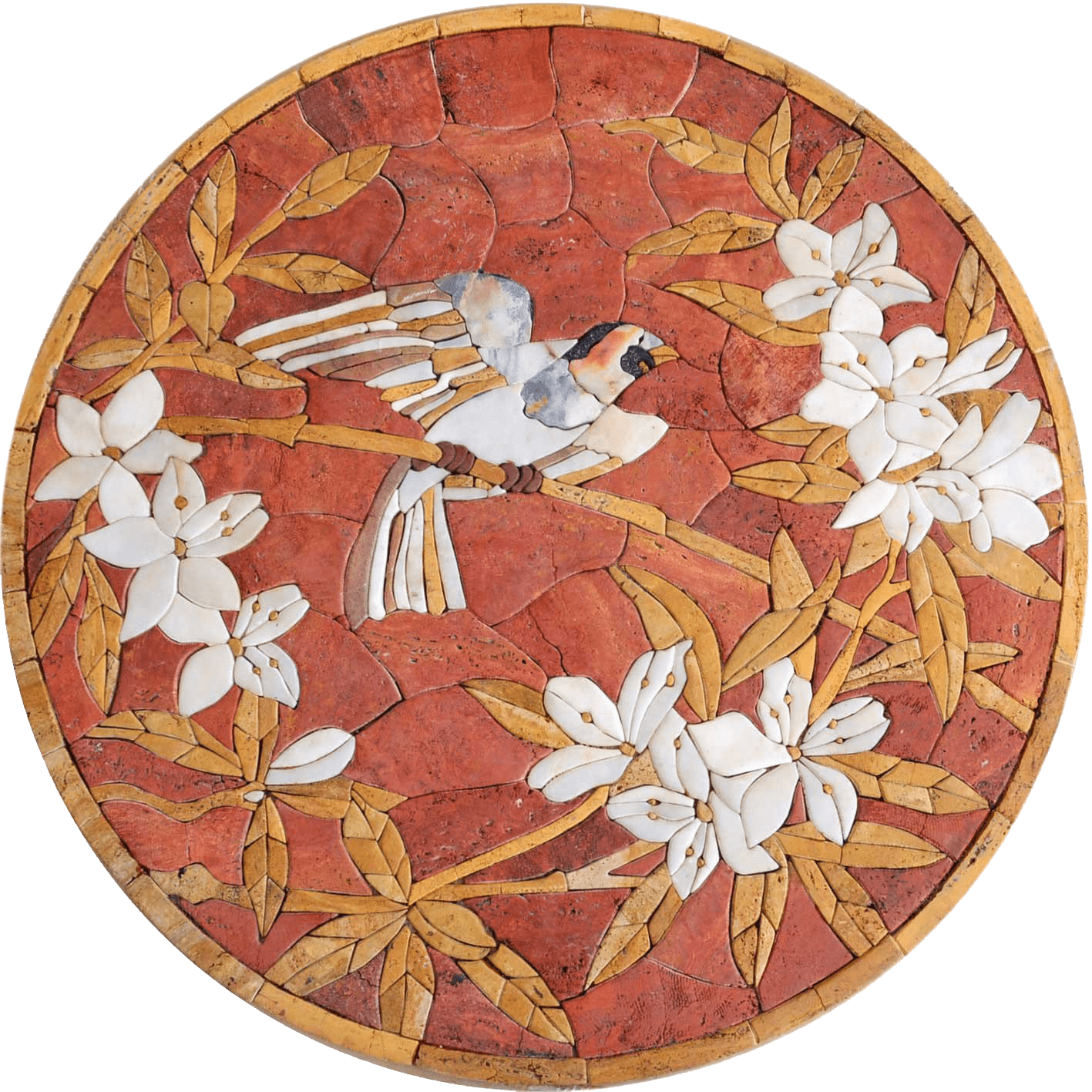 Mosaic Art Medallion - Singing Bird