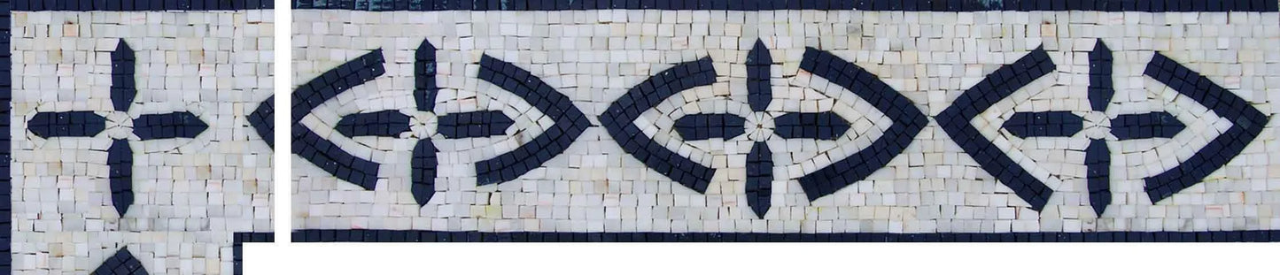 Abstract Flowers Mosaic Corner