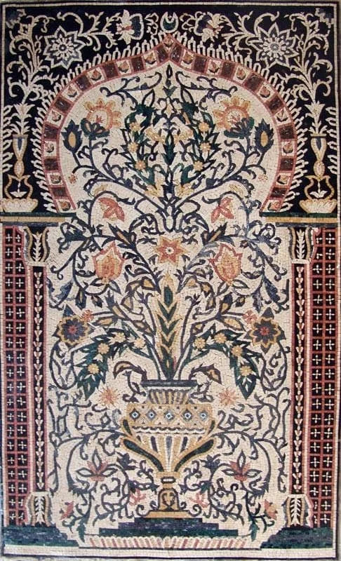 Mosaic Art - Oriental Vase Flora