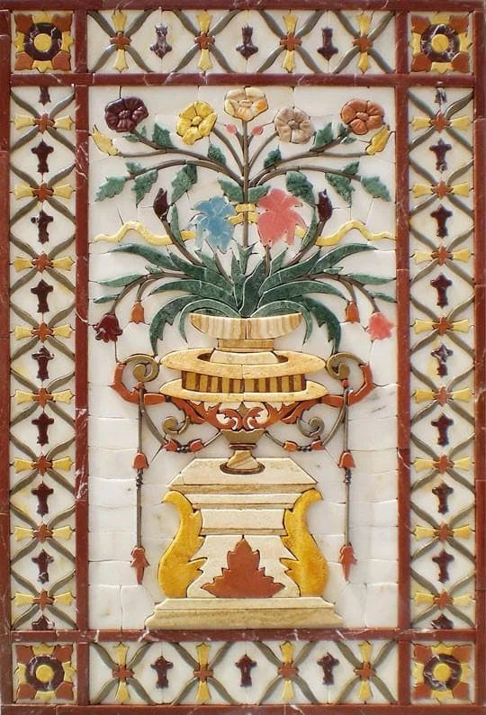 The Spray Roses Flower Basket- Mosaic