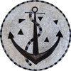 Black Anchor Medallion Mosaic