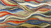 Vibrant Wavy Shades: Marble Mosaic Wall or Floor Art