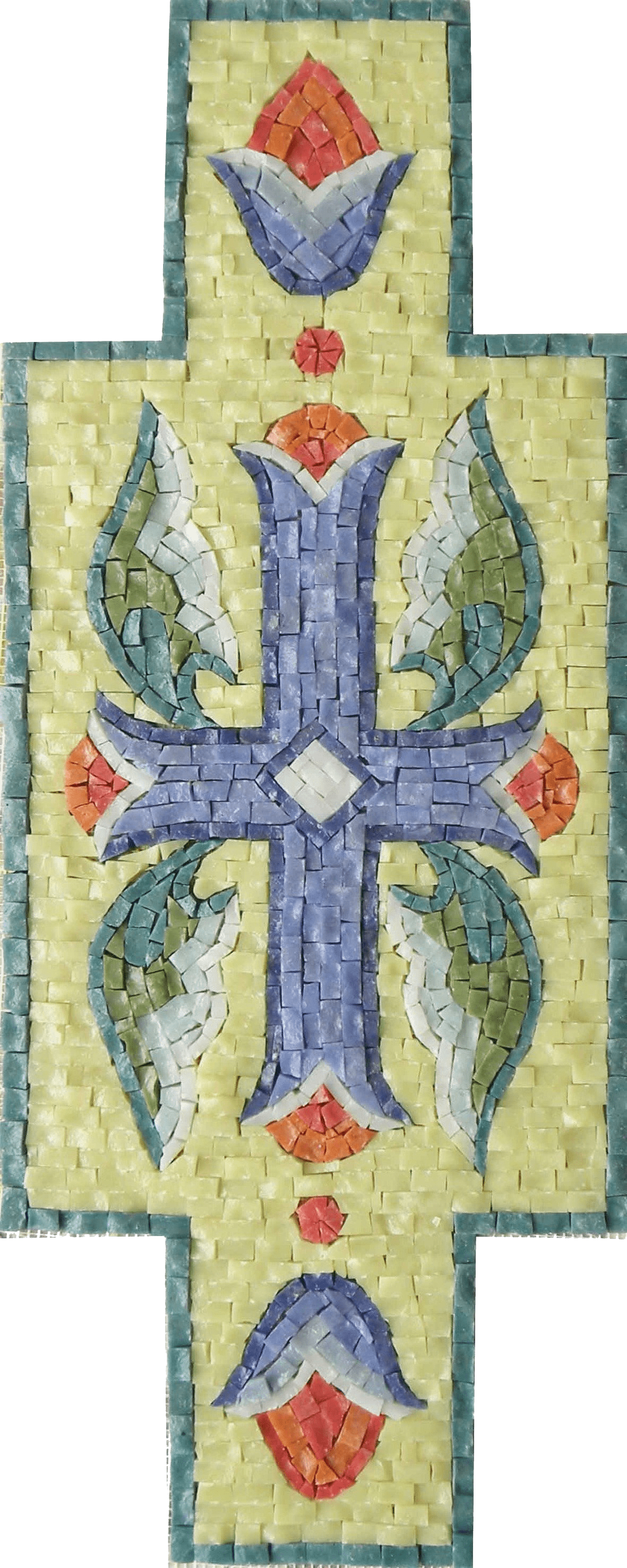 Cross Shaped Glass Mosaic Installation