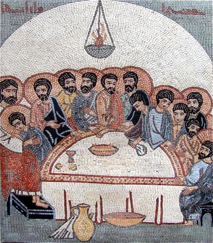 Arte en mosaico de la Última Cena | Decoración religiosa