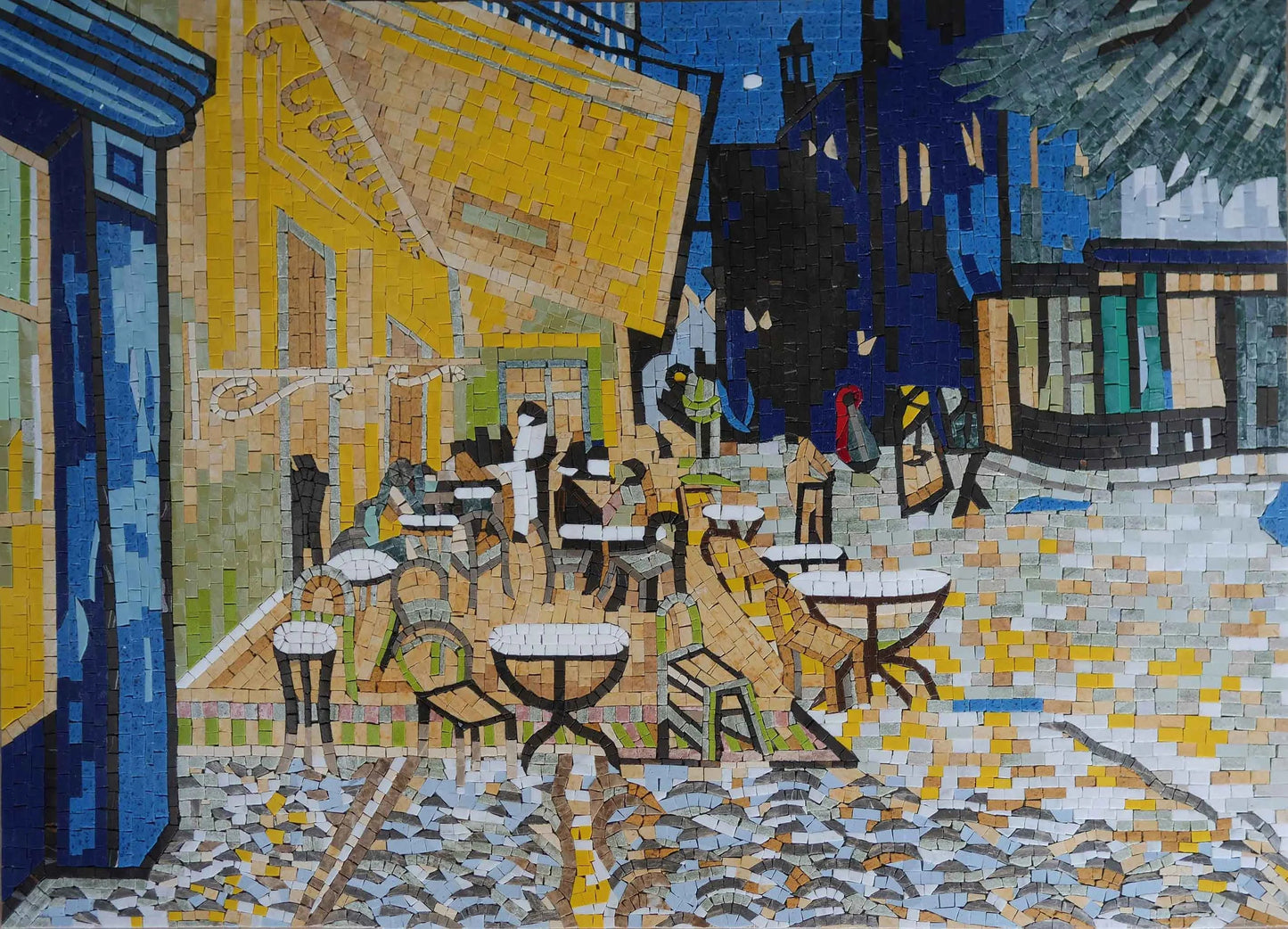 Custom AR Product - "Cafe Terrace at Night" Vincent van Gogh - Mosaic Art Reproduction