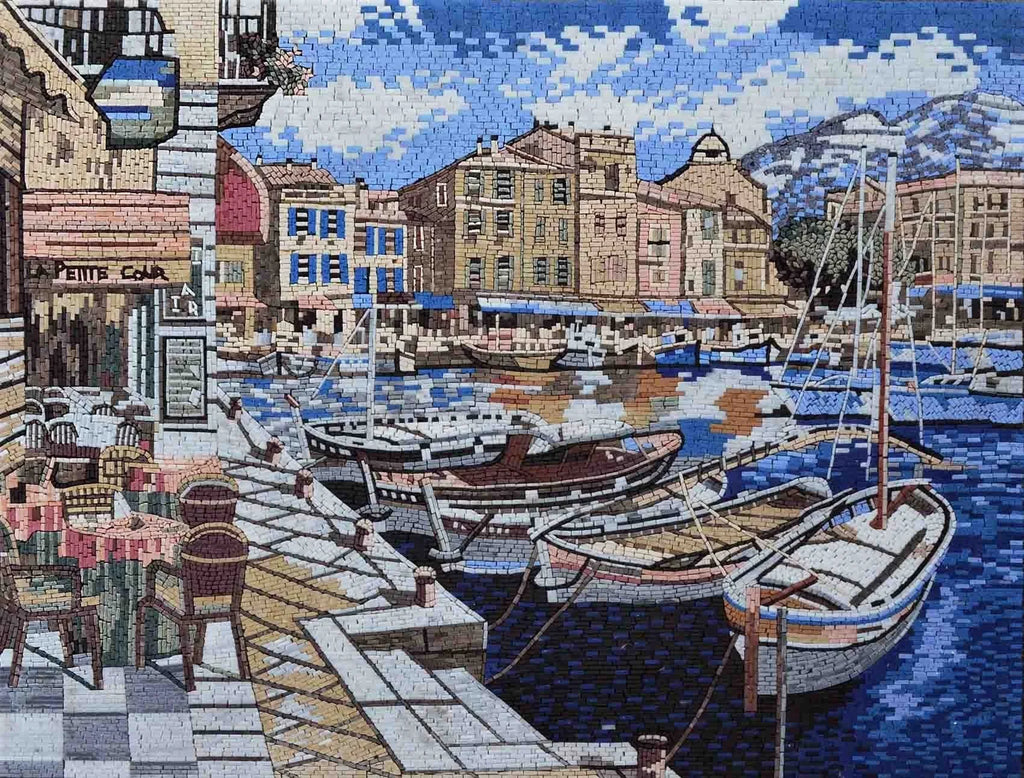 Sam Park Cafe in Cassis - Mosaic Art Reproduction