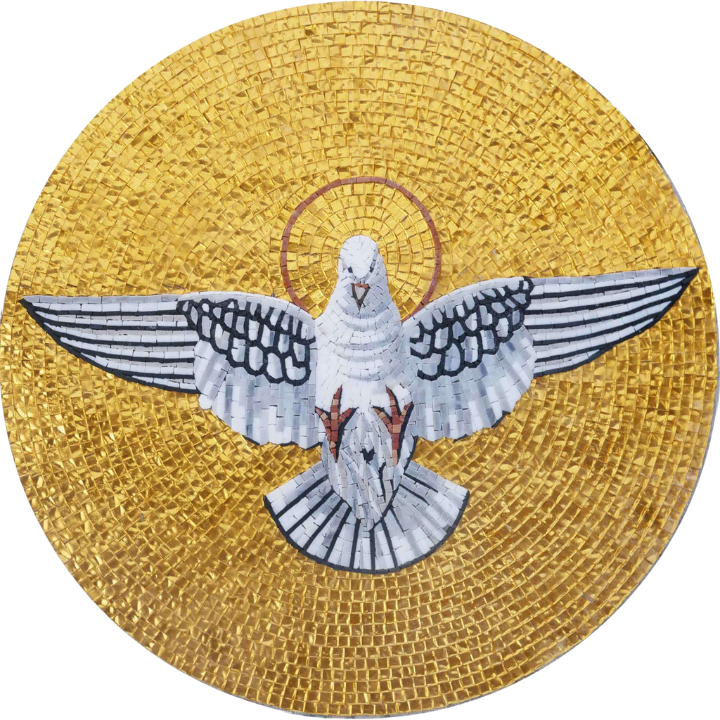 Religious Mosaic Art - The Glass Dove