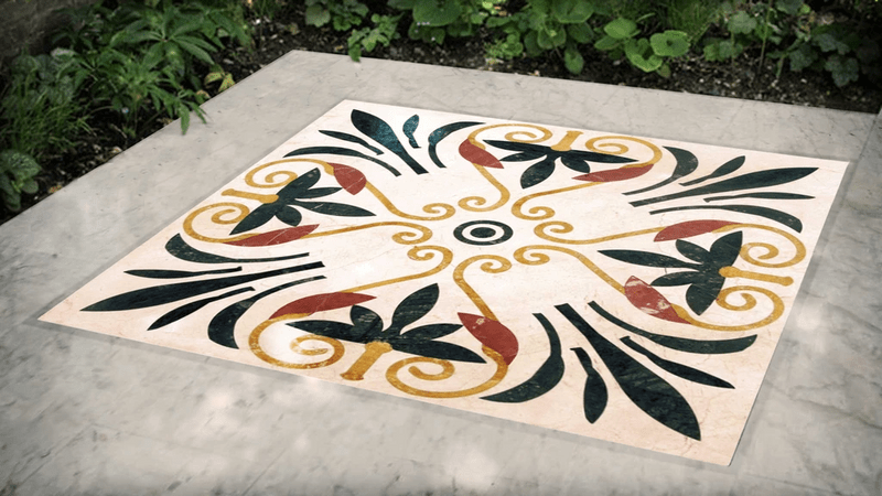 Nadja - Floral Waterjet Mosaic
