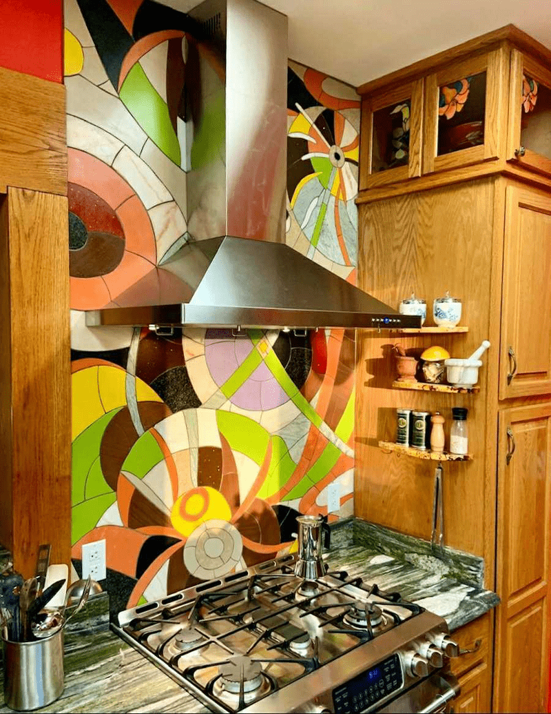 Circular Chaos - Abstract Mosaic Patterns