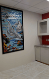 Dolphins Playing in the Sea - Glass Mosaic Mozaico