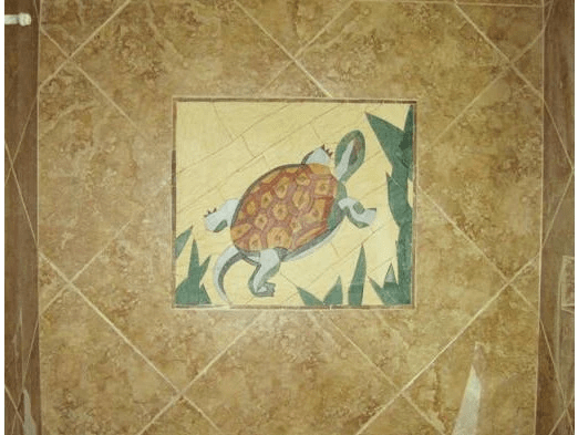 Petal Turtle - Stone Mosaic Art