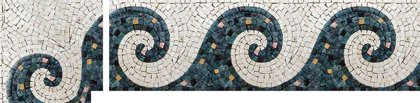 Freckled Wave Corner Mosaic Design