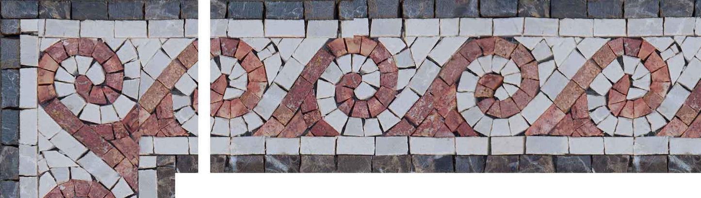 Coral Wave Mosaic Art Corner