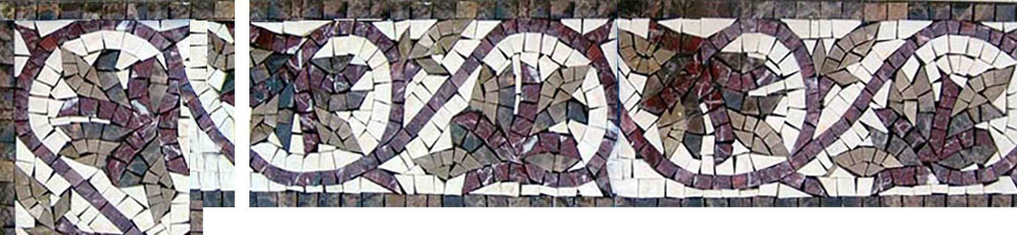 Dark Leaves - Corner Mosaic Art