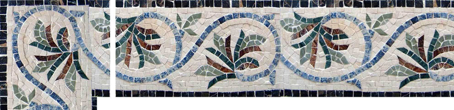 Coneflowers Floral Mosaic Corner