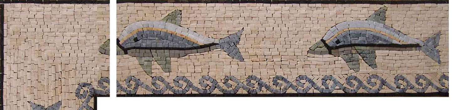 Sandy Dolphin Mosaic Art Corner