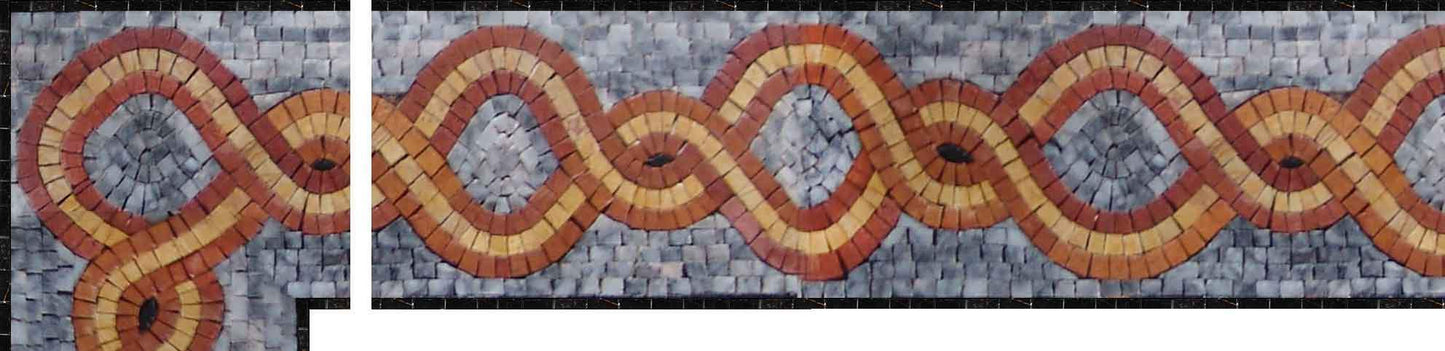 Spiral Rope Corner Mosaic Design
