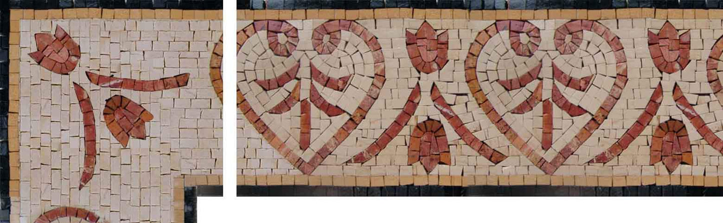 Classic Hearts Corner Mosaic Artwork