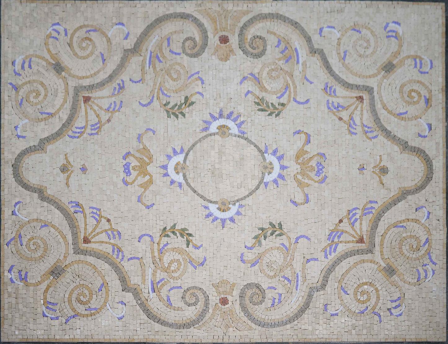 Floral Mosaic Rug - Maia Square