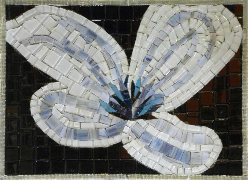 The White Lily Flower Mosaic Art Mozaico