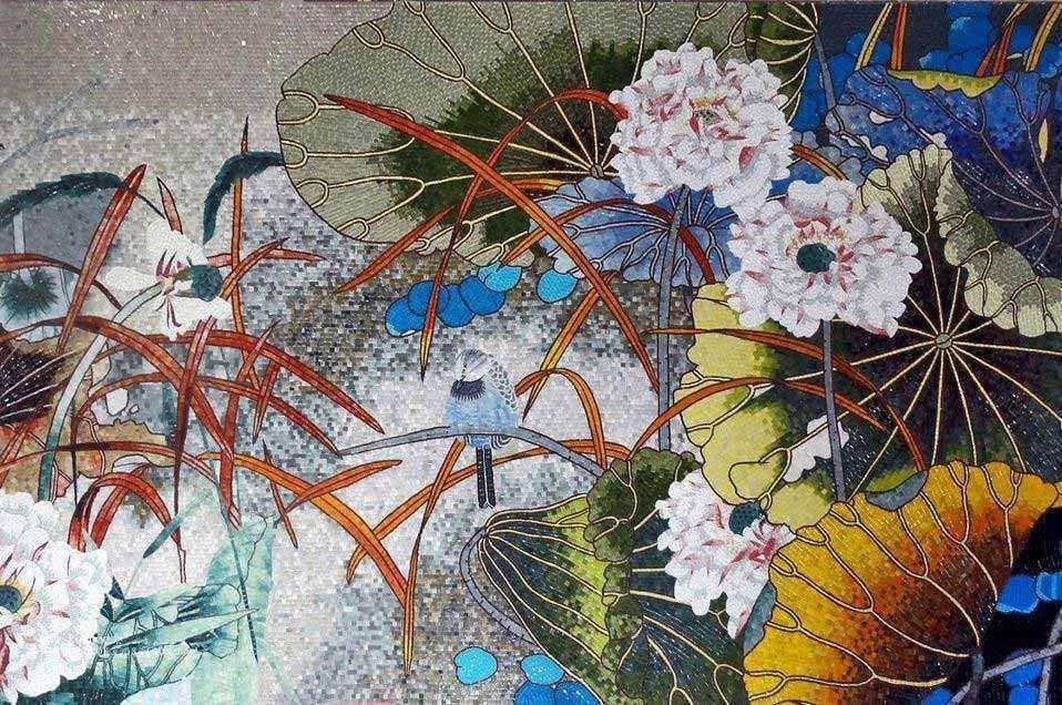 Glass Mosaic Artwork - Vivid Garden Mozaico