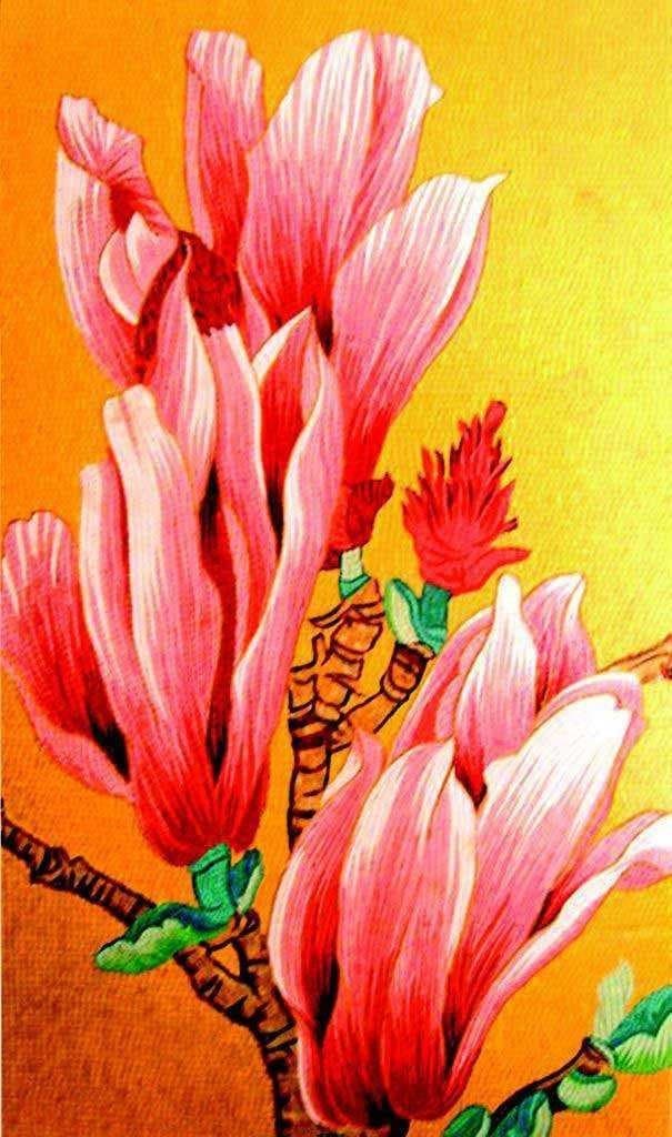 Mosaic Art For Sale - Pink Astras Mozaico