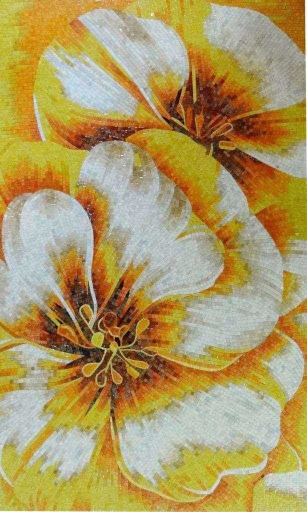 Mosaic Art - Sunset Flowers Mozaico