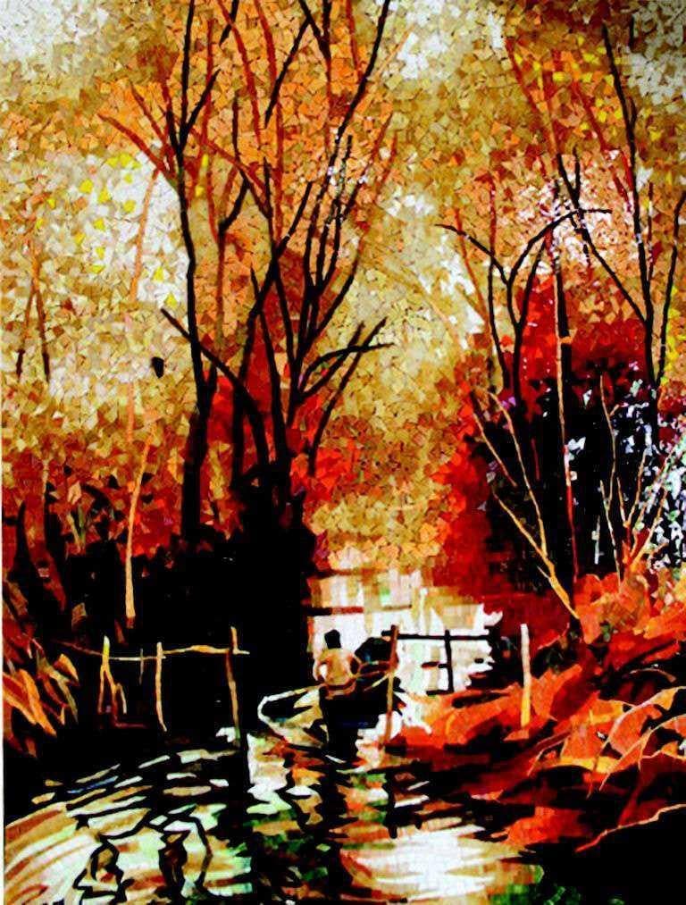 Sweltering Warmth Autumn - Mosaic Art Mozaico