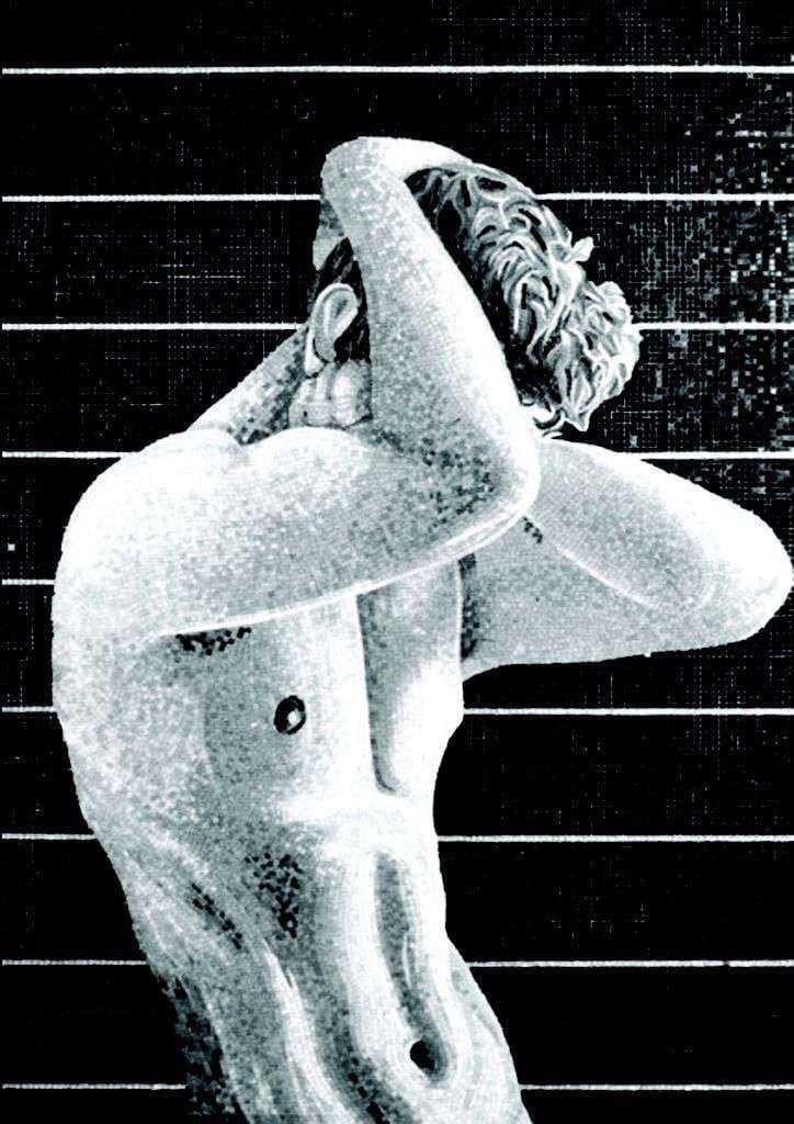 Mosaic Art - Burlesque Rose de Blanc Mozaico