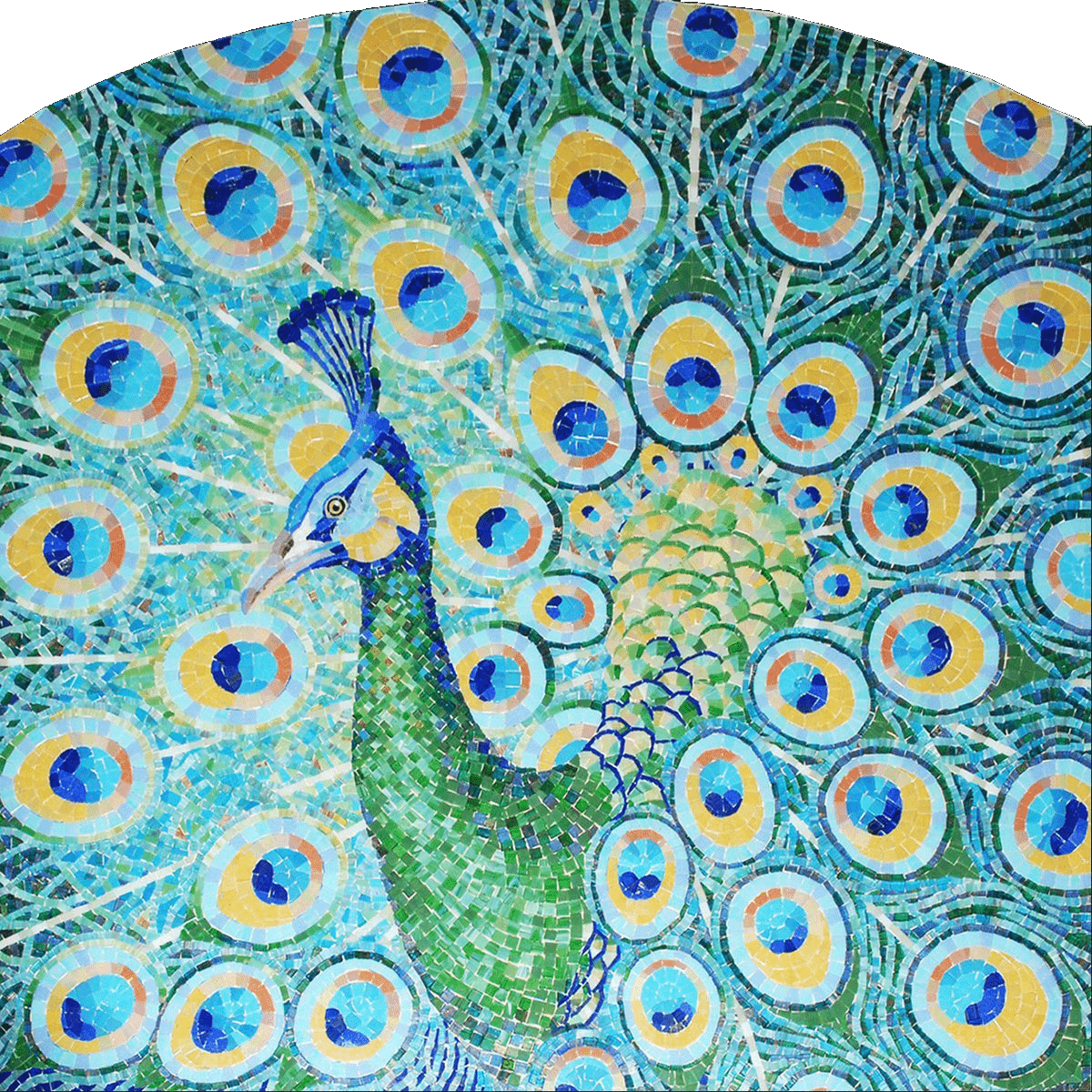 Communicative Peacock Mosaic