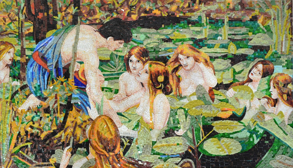 Waterhouse Hylas and The Nymphs" - Mosaic Reproduction " Mozaico