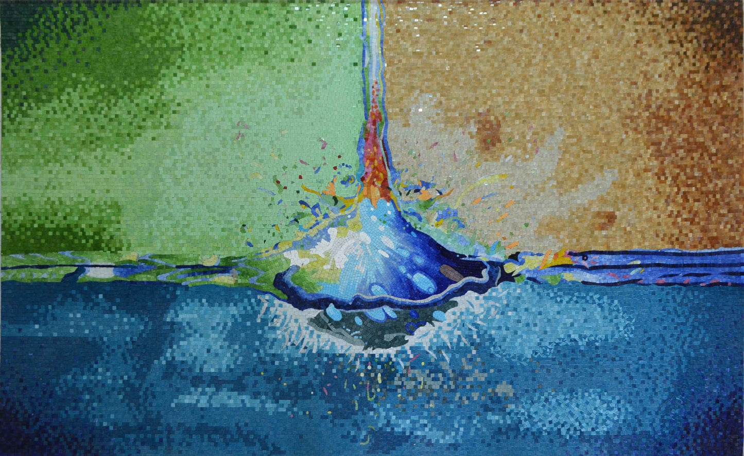 Non-pictorial Splash - Abstract Mosaic Art Mozaico