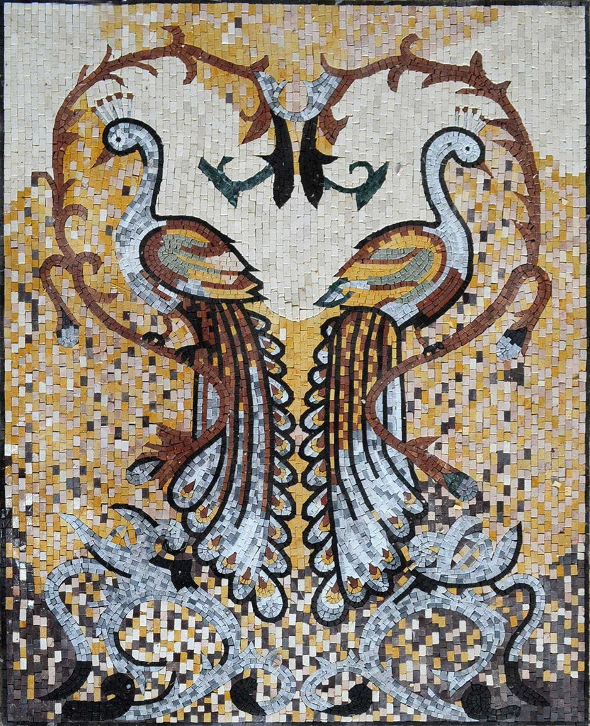 Peacock Mosaic Wall Art Mozaico
