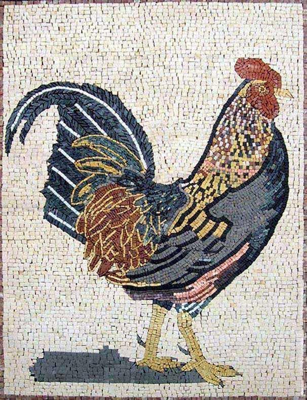 Mosaico de gallo personalizado | Arte personalizado único