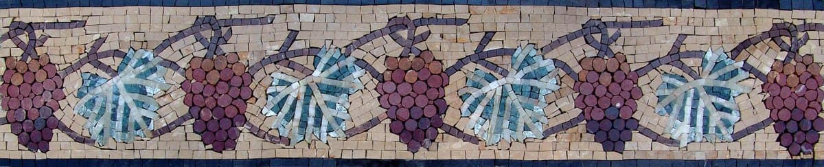 Classic Grape Vine Mosaic Border