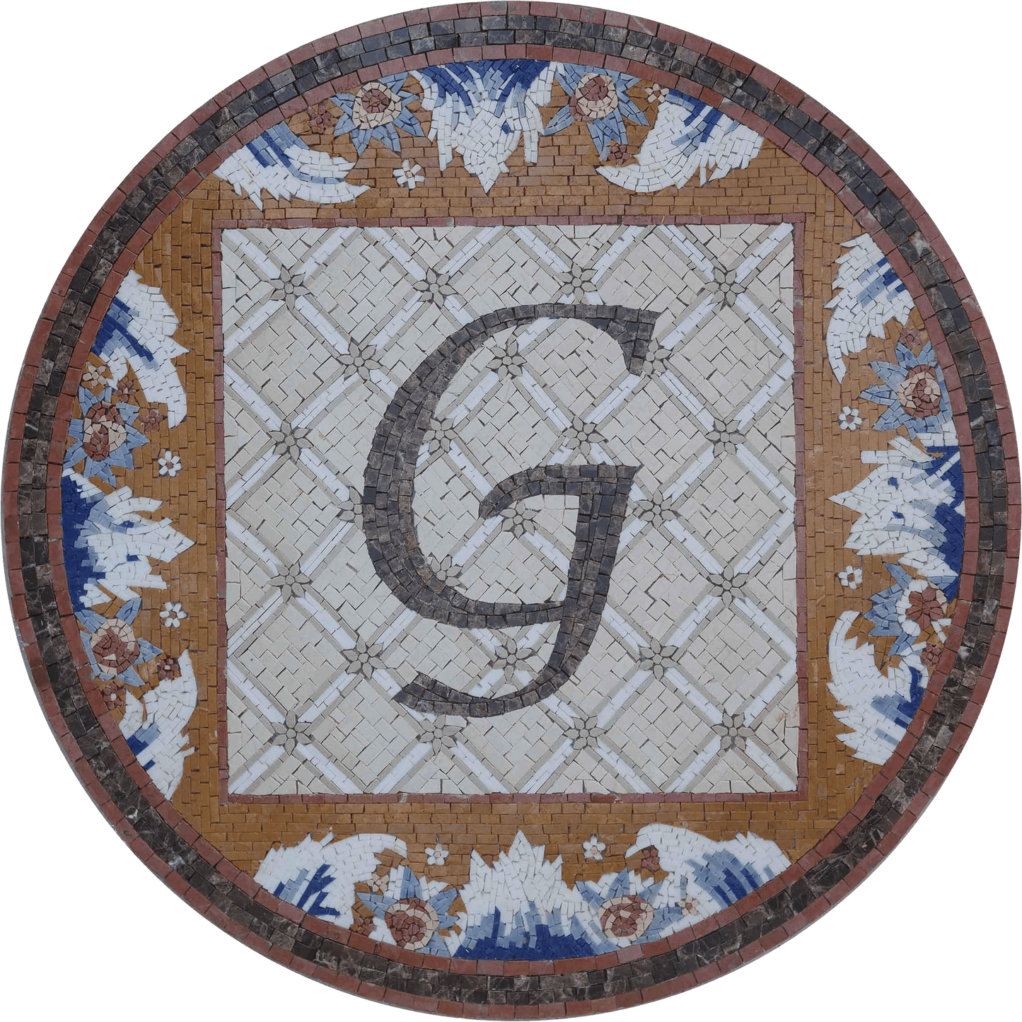 G Mosaic Initial - Mosaic Medallion