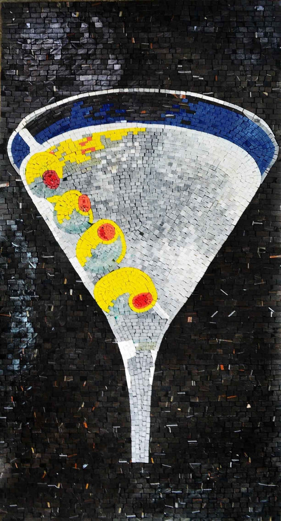 Martini Drink Mosaic Decorative Artwork