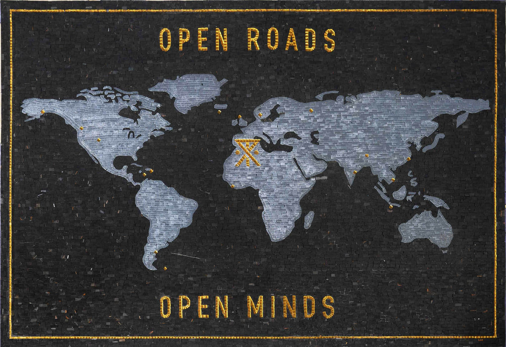 Custom Mosaic Art - Open Roads Open Minds
