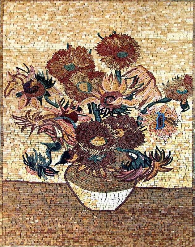 The Poppy Flower Vase Mosaic