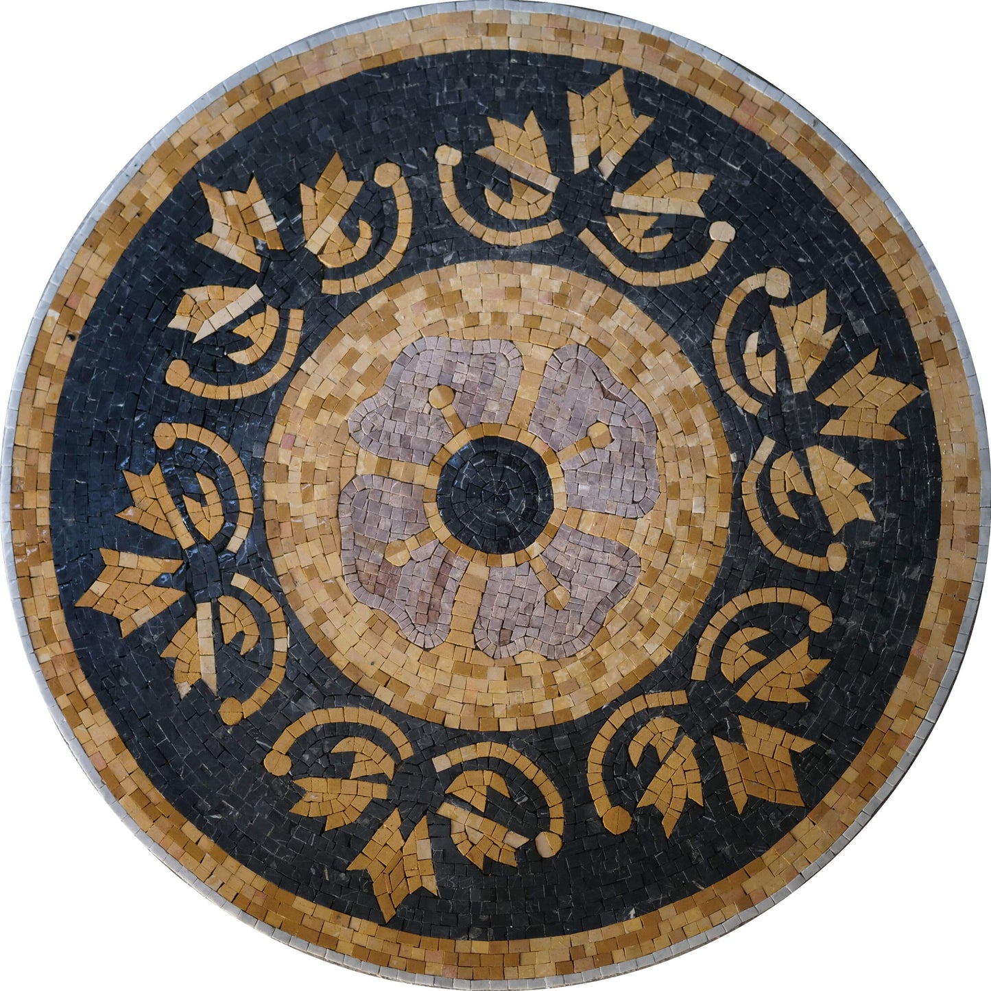 Black and Gold Medallion Mosaic