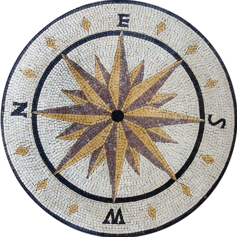 Sandy Fawn - Compass Rose Mosaic