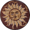 Rustic Surya - Sun Mosaic Medallion