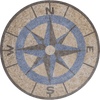 Seashore - Compass Mosaic Medallion
