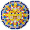 Psychedelic Sun Mosaic Artwork