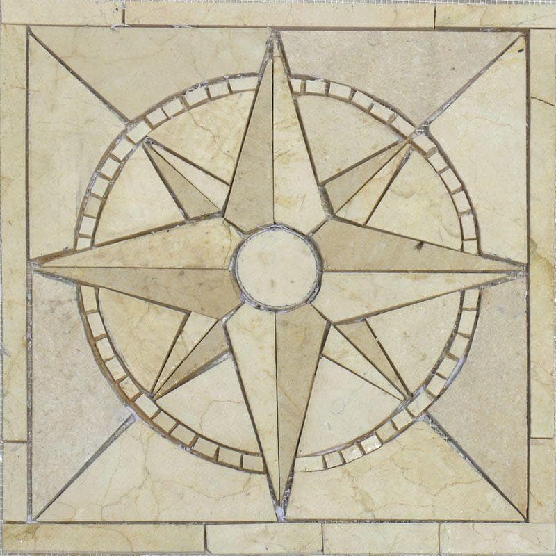 Delphine - Compass Stone Mosaic Art | Mozaico
