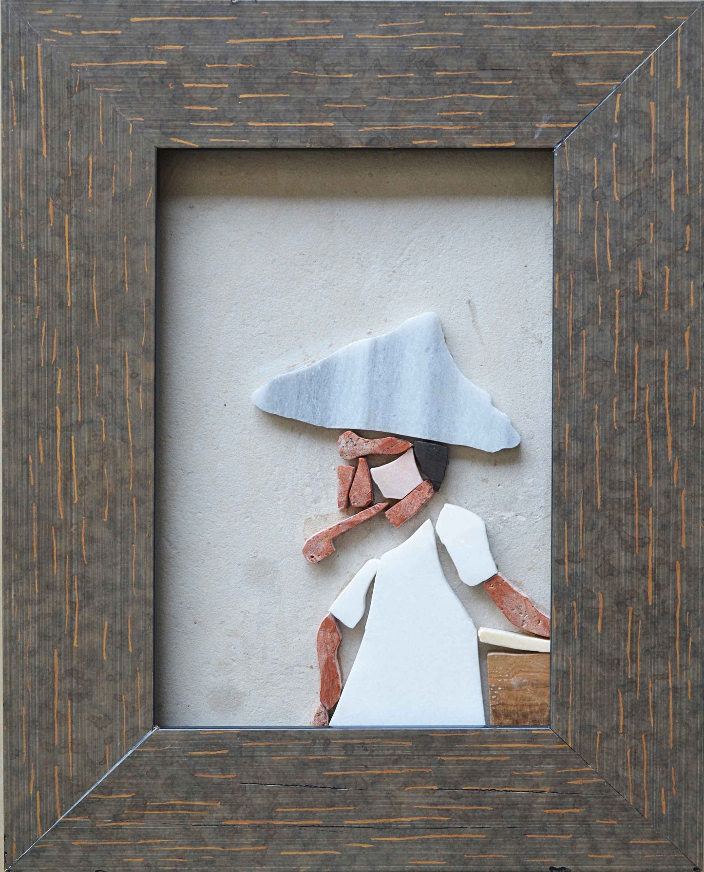 Arab Man with a Pipe Abstract Mosaic Artwork