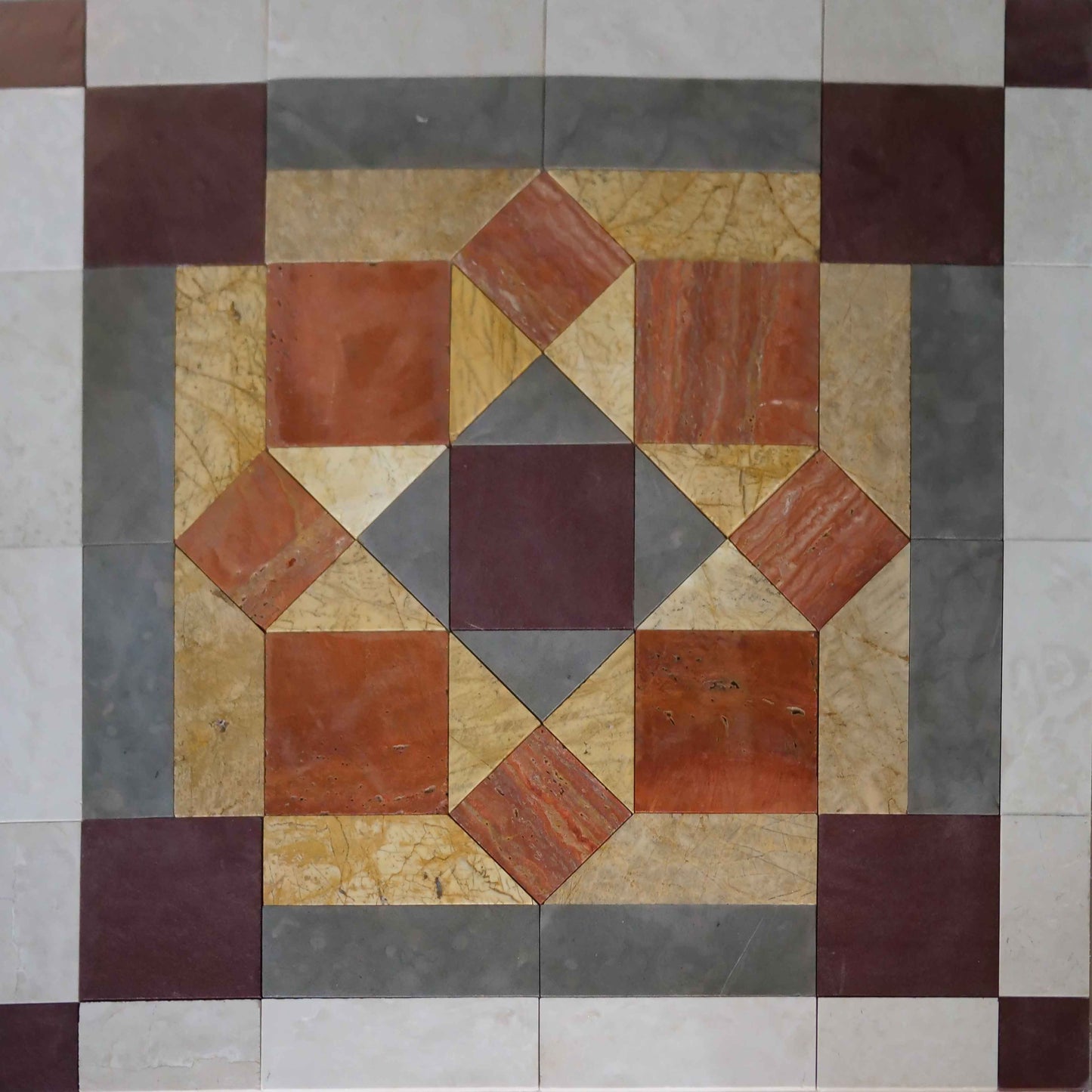 Geometric Mosaic Art - Neutral Geometric Design